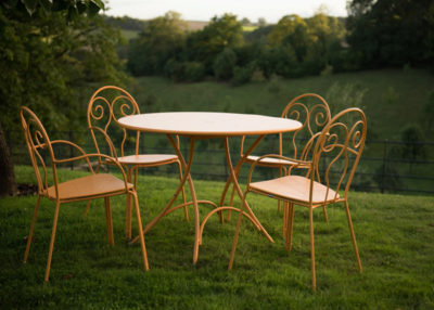 4 Seat Venice Furniture Set - Orange 1 table and 4 chairs